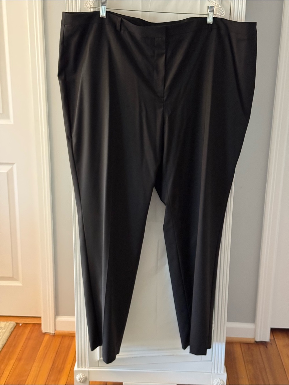 Talbots Black Wool Nylon Spandex Blend Dress Pants Size 24W